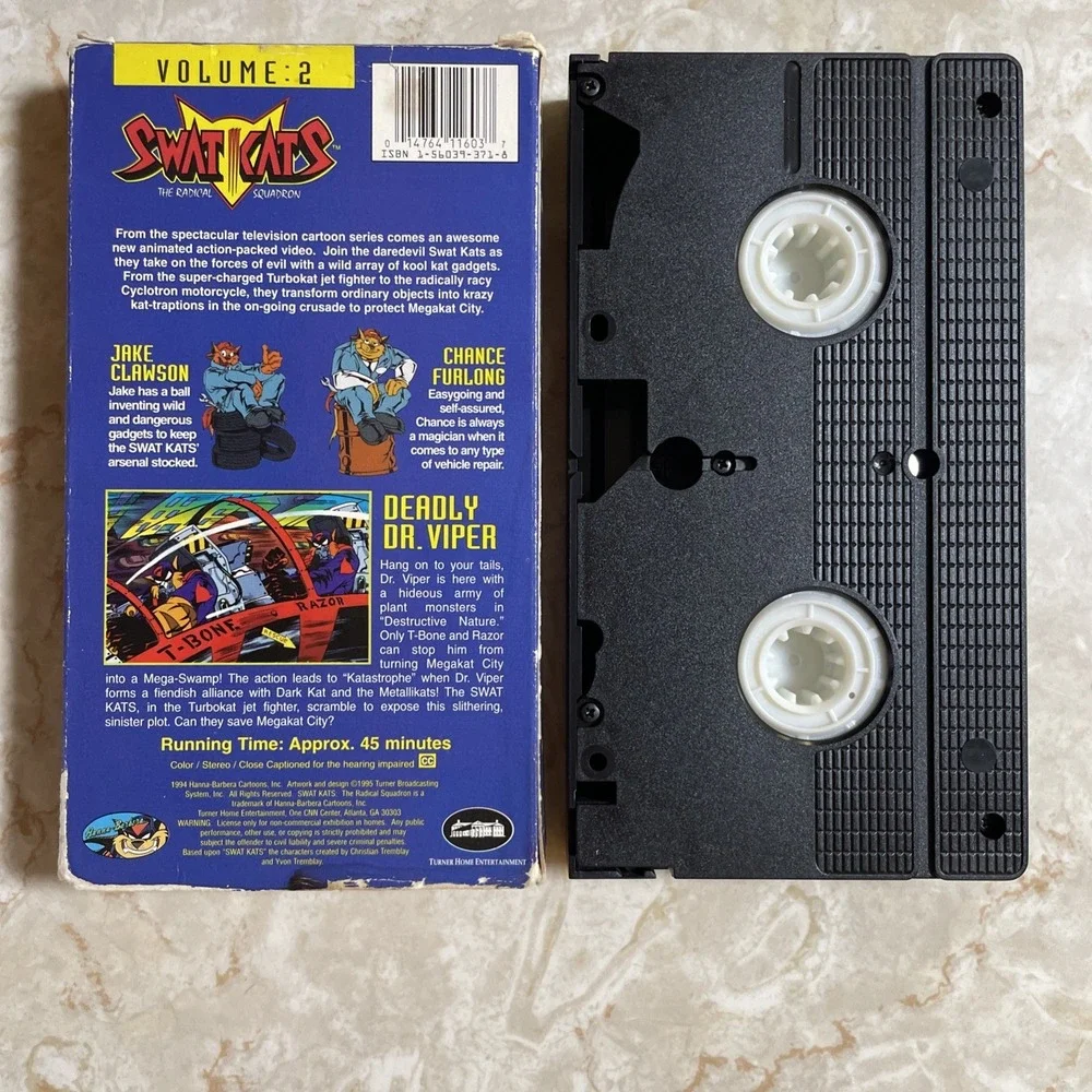 RARE !!! Vintage SWAT KATS -The Radical Squadron - Deadly Dr. Viper - VHS